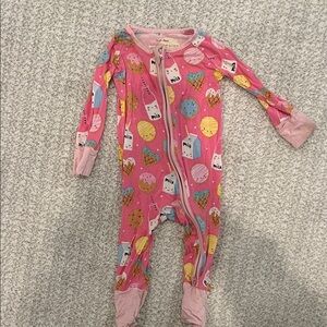 Little sleepies milk and cookie footie pajamas (3-6 months)